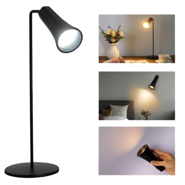 4-in-1 Wireless Touch Control Night Light Multifunctional Desk Lamp Clamp Light Wall Light Emergency Lamp Black