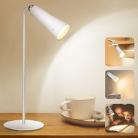 4-in-1 Wireless Touch Control Night Light Multifunctional Desk Lamp Clamp Light Wall Light Emergency Lamp White