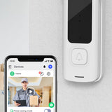 720P HD Smart Wireless Video Doorbell  Motion Detection WIFI Security Doorbell Camera with Night Vision White