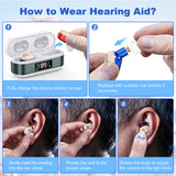 Digital In-Ear Hearing Aids Rechargeable Sound Amplifier for Seniors Hearing Loss Mix Color