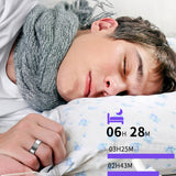 Smart Health Ring with Fitness Tracking Sleep Monitoring Gesture Control Compatible with Android iOS Silver