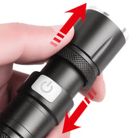 5-Mode Flashlight Rechargeable Pocket Torch for Camping Walking Emergencies