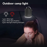 3-in-1 Air Pump Vacuum Inflator Tool with 3-Mode LED Lighting for Travel Camping Home
