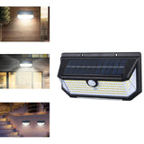 3-Mode Solar Motion Sensor Wall Light Water-Resistant Outdoor Security Light for Patio Garage Garden