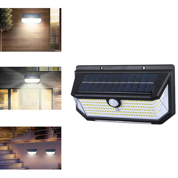 3-Mode Solar Motion Sensor Wall Light Water-Resistant Outdoor Security Light for Patio Garage Garden
