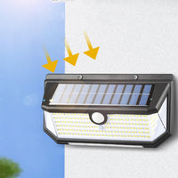 3-Mode Solar Motion Sensor Wall Light Water-Resistant Outdoor Security Light for Patio Garage Garden