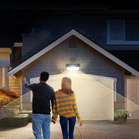 3-Mode Solar Motion Sensor Wall Light Water-Resistant Outdoor Security Light for Patio Garage Garden