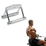 V-Grip Lat Pulldown Bar Non-Slip Rubber Grip Steel Attachment for Cable Pulley Systems Weight Workout Tool Silver
