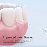 Cordless Electric Water Flosser Oral Irrigator Flosser Teeth Cleaner with 5 Nozzles White