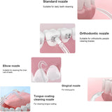 Cordless Electric Water Flosser Oral Irrigator Flosser Teeth Cleaner with 5 Nozzles Black