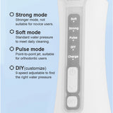 Cordless Electric Water Flosser Oral Irrigator Flosser Teeth Cleaner with 5 Nozzles Black