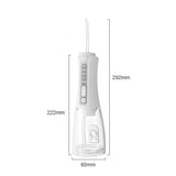 Cordless Electric Water Flosser Oral Irrigator Flosser Teeth Cleaner with 5 Nozzles White