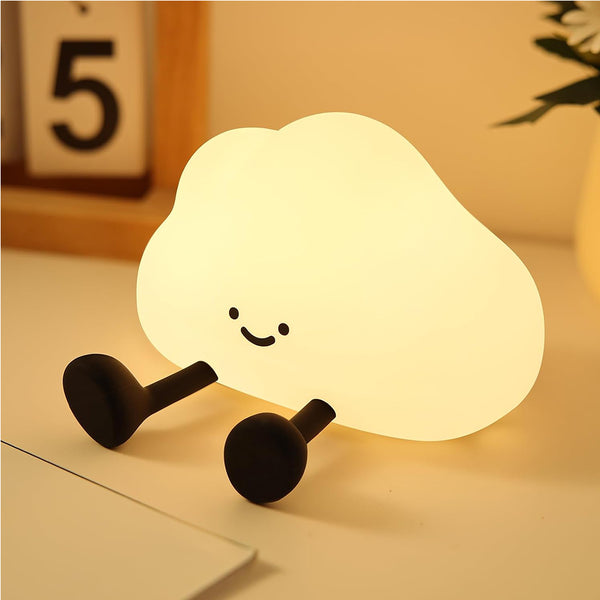 Cloud Night Light Cute Silicone Dimmable LED Nursery Lamp Rechargeable Bedside Touch Lamp