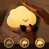 Cloud Night Light Cute Silicone Dimmable LED Nursery Lamp Rechargeable Bedside Touch Lamp