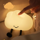 Cloud Night Light Cute Silicone Dimmable LED Nursery Lamp Rechargeable Bedside Touch Lamp