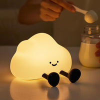 Cloud Night Light Cute Silicone Dimmable LED Nursery Lamp Rechargeable Bedside Touch Lamp