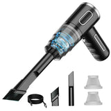 Wireless Handheld Vacuum Cleaner for Car and Home Rechargeable Mini Dust Blower Black