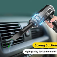 Wireless Handheld Vacuum Cleaner for Car and Home Rechargeable Mini Dust Blower Black