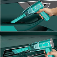 Wireless Handheld Vacuum Cleaner for Car and Home Rechargeable Mini Dust Blower Green