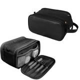 Travel Toiletry Bag Makeup Organizer with Handle Water Resistant Cosmetic Bag Black