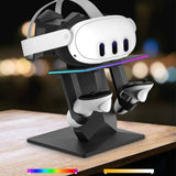 USB Powered RGB Charging Dock Vertical Charging Stand Compatible with Meta Quest 2/ Quest 3/Quest 3S
