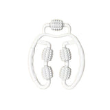 Manual Muscle Massage Roller Adjustable Massager for Arm Leg Body White