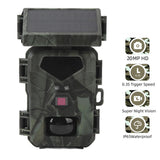 20MP Solar Trail Camera 1080P Rechargeable Recording Video Camera with Night Vision for Wildlife Monitoring Home Security