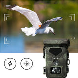 20MP Solar Trail Camera 1080P Rechargeable Recording Video Camera with Night Vision for Wildlife Monitoring Home Security