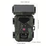20MP Solar Trail Camera 1080P Rechargeable Recording Video Camera with Night Vision for Wildlife Monitoring Home Security
