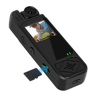 2K Portable Body Camera with 180 degree Rotating Lens Night Vision Audio Recorder