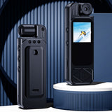 2K Portable Body Camera with 180 degree Rotating Lens Night Vision Audio Recorder