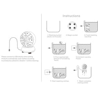 Portable USB Power Mini Travel Ultrasonic Washing Machine for Socks and Underwear