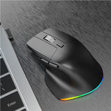 Wireless Bluetooth Dual Mode Silent Mouse with RGB Lighting