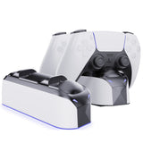 Charging Dock Station with RGB Ambient Lighting for Dual Controllers Competible with PS5 Slim PS5 Pro PS5