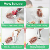 Portable Handheld Compact Vacuum Sealer Machine with 30 Reusable Bags