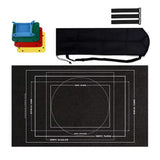 Roll Up Jigsaw Puzzle Mat with 4 Sorting Trays Portable Puzzle Storage Saver Pad for 500- 1500 Pieces Jigsaw Black