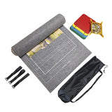 Roll Up Jigsaw Puzzle Mat with 4 Sorting Trays Portable Puzzle Storage Saver Pad for 500- 1500 Pieces Jigsaw Grey