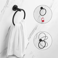 12Pcs Matte Black Bathroom Accessories Set Stainless Steel Wall Mounted Hardware Kit