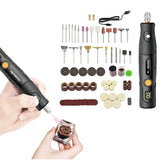 Mini Cordless Rotary Tool Kit for Polishing with 100 Accessories Black