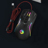 Wired Gaming Mouse with Macro Programming and RGB Lighting