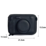 Protective Case for Fujifilm Instax Wide 400/300/210 Instant Camera Hard Shell Carrying Case with Removable Adjustable Strap  Black