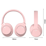 Over Ear Bluetooth Headphone Wireless Foldable Headset Pink
