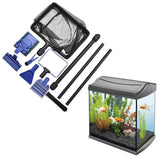 6-in-1 Aquarium Cleaning Tool Kit Extendable Fish Tank Cleaner with Net Rake Scraper Brush