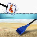 6-in-1 Aquarium Cleaning Tool Kit Extendable Fish Tank Cleaner with Net Rake Scraper Brush