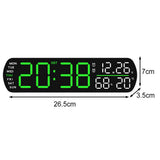 Digital Alarm Clock with LED Time and Temperature Humidity Display White Shell
