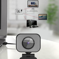 4K Webcam Camera with Mic USB Plug and Play Web Cam for Computer Laptop