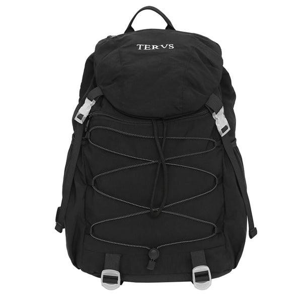 2-in-1 Hiking Backpack Set Packable Water Resistant Daypack with Small Pouch Black