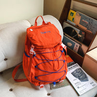 2-in-1 Hiking Backpack Set Packable Water Resistant Daypack with Small Pouch Orange