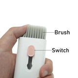 7-in-1 Brush Kit for Computer Keyboard Cleaning Headphones Phone Screen Pink