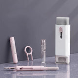 7-in-1 Brush Kit for Computer Keyboard Cleaning Headphones Phone Screen Pink
